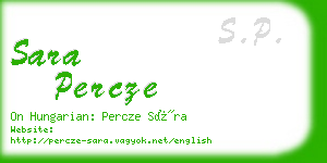 sara percze business card